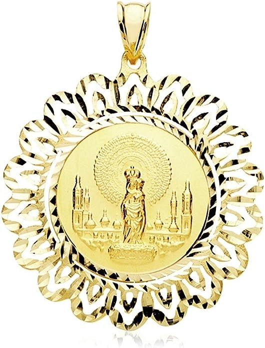 Medalla redonda de la Virgen del Pilar de oro para Aragonesa