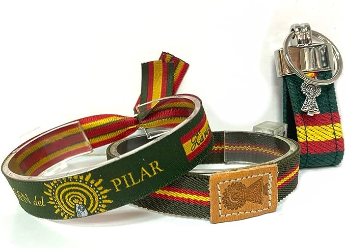 PULSERA VIRGEN DEL PILAR GUARDIA CIVIL Y LLAVERO