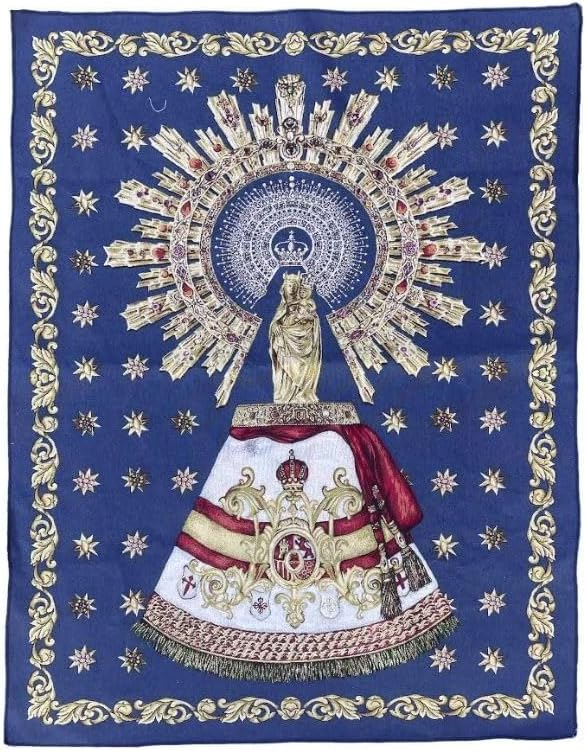 tapiz de la virgen del pilar hecho en telar